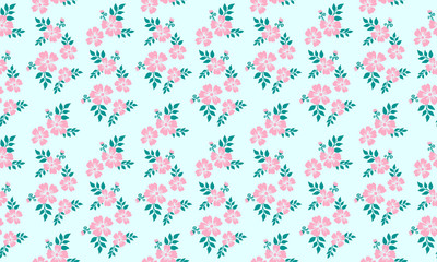 Antique valentine floral pattern Background, with romantic leaf and floral design.