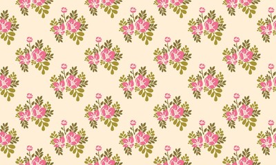 Unique flower pattern background for valentine, with leaf floral elegant decor.