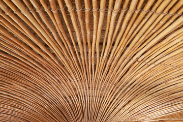 modern vintage style of ceiling made from bamboo