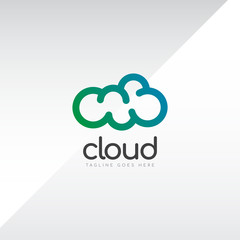 Obraz premium Cloud logo and icon design template