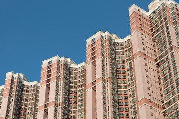 High rise residential building in Hong Kong city