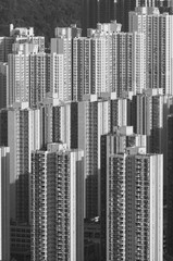 High rise residential building in Hong Kong city