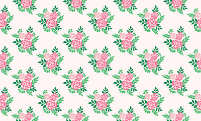 Rose pink flower background for Romantic valentine, with elegant leaf and flower concept.