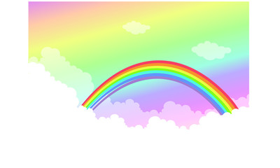 Rainbow sky, rainbow, beautiful clouds, sky and rainbow, sweet colors, sky and rainbow background