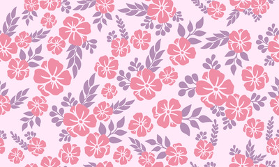 Seamless valentine Pattern background, with beautiful and elegant flower leaf design.