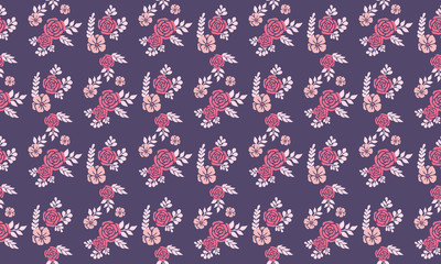 Seamless valentine Pattern background, with beautiful and elegant flower leaf design.