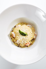 Delicious Italian Risotto with Mussels and Shrimps