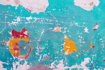 Muro azul desgastado