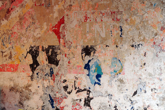 Pared con texturas de colores