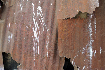 L&aacute;minas oxidadas de una vivienda