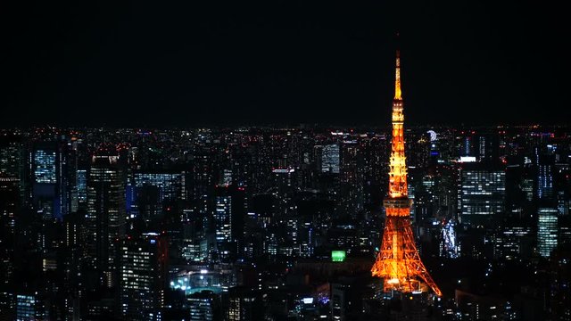 東京　2020　夜景　タイムラプス