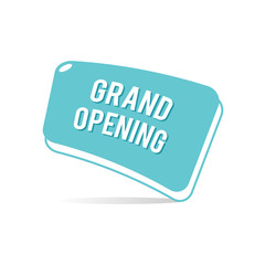 Abstract Shape Grand Opening Vector Label