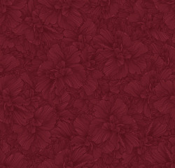 Fototapeta premium Peony flowers seamless pattern texture. Blooming spring summer line flowers. Floral pattern design illustration for fashion, decoration, fabric, textile.