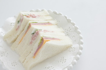 assorted ham and cheese sandwich