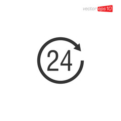 Fototapeta premium 24 Hours Sign Icon Vector