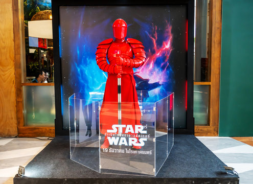 Bangkok,Thailand &ndash; Dec 14, 2019:Advertising decoration for the movie called Star Wars: Episode IX &ndash; The Rise of Skywalker and displays at the cinema to promote the movie