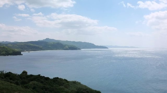 Aerial view of seaside from Basco - Batanes, Philippines