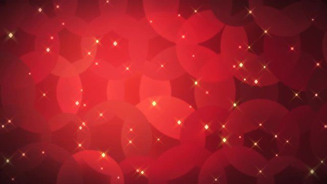 Looped luxury red patterns with glowing diamonds and shining particles effects motion graphics.