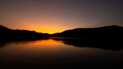 Sunset views and beautiful natural backgrounds