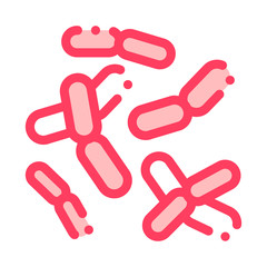 Biology Micro Bacteria Vector Sign Thin Line Icon. Unhealthy Organism Bacteria Pandemic Linear Pictogram. Chemical Microbe Type Infection Microorganism Bacteriology Contour Illustration