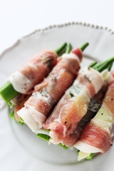 Prepared Okra and pork ready for cooking