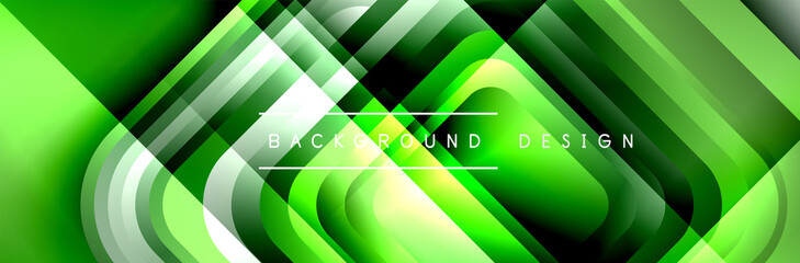 Round squares shapes composition geometric abstract background. Vector Illustration