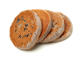 Japanese rice cracker on White Background