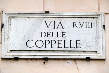 nomi delle vie e piazze di roma,italia