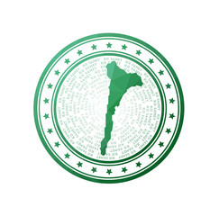Flat low poly stamp of Ko Samet. Polygonal Ko Samet badge. Trendy vector logo of the island.