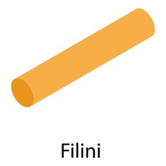 Filini pasta icon. Isometric of filini pasta vector icon for web design isolated on white background