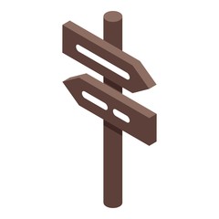 Sign board icon. Isometric of sign board vector icon for web design isolated on white background