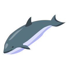 Mammal whale icon. Isometric of mammal whale vector icon for web design isolated on white background