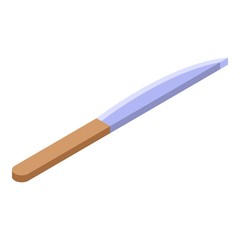 Kitchen knife icon. Isometric of kitchen knife vector icon for web design isolated on white background