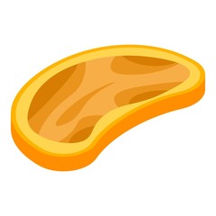 Peanut butter bread icon. Isometric of peanut butter bread vector icon for web design isolated on white background