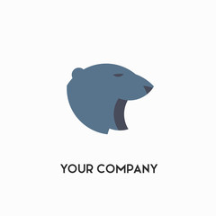 Bear head, Logo, Mascot, Emblem. Vector Illustration.