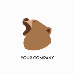 Bear head, Logo, Mascot, Emblem. Vector Illustration.