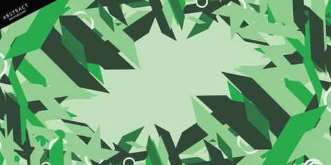 Abstract green geometric vector background