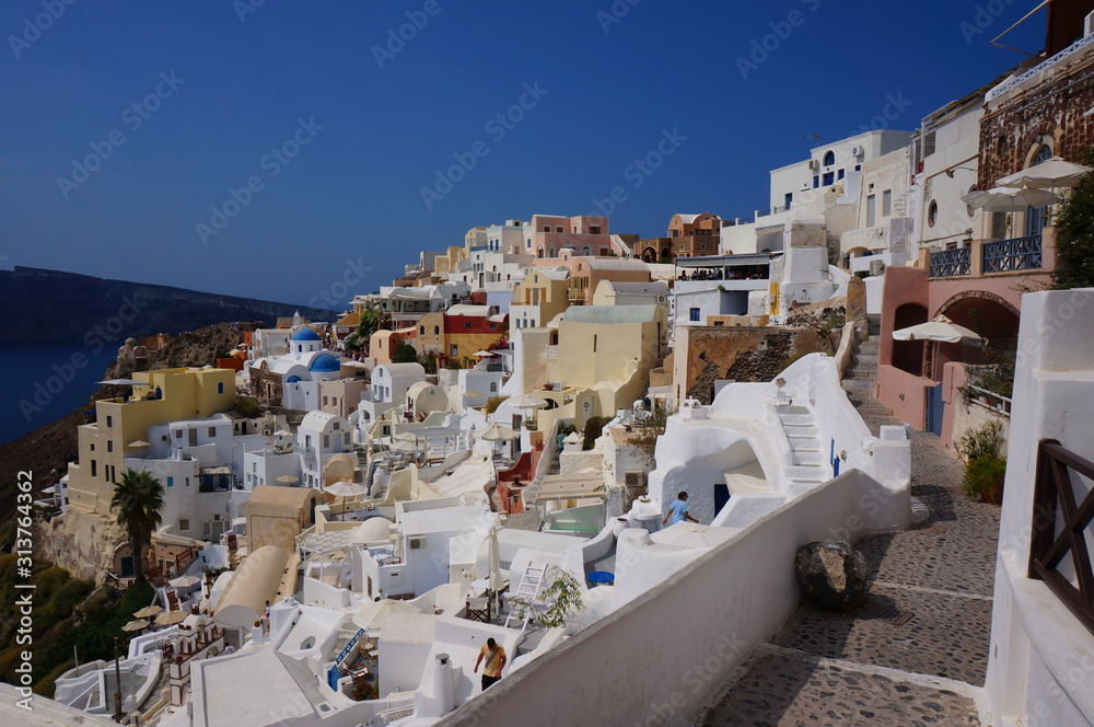 Wall mural santorini island in greece