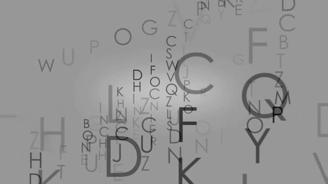 English alphabet footage can be decorated in a video for more education.
