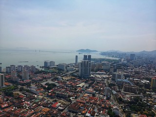 the city of penang from the sky bridge