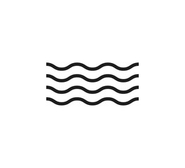Wave icon on white background. Vector illustrations. Flat design.