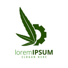 hemp industri logo consept hemp product