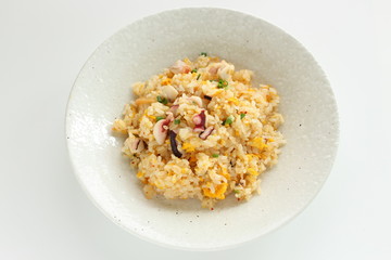 Thai cuisine, octopus and egg fried rice