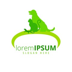 pet shop logo dog cat reptile logo consept