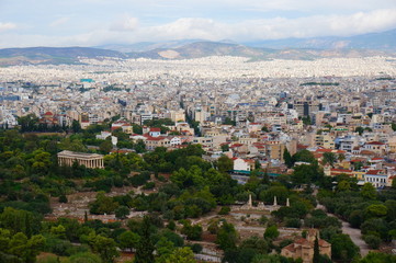 the old ruins in Athens
