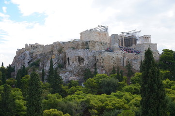 the old ruins in Athens
