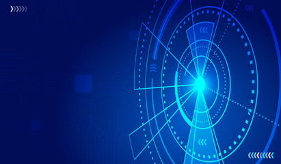 Obraz premium Abstract futuristic circuit board, Illustration high computer digital technology concept, Vector background.