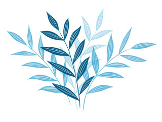 おしゃれな葉っぱの植物イラスト