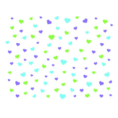 Heart-shaped background, white in a white scene