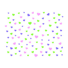 Circle background, white scene, three colors